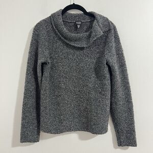 Eileen Fisher Merino Wool Blend Sweater Size PP Petite Gray Chunky Quiet Luxury
